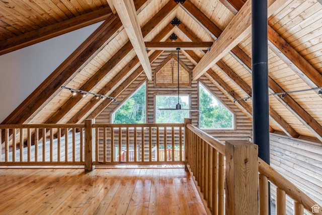 1796 W Tollgate Canyon Rd, Wanship, UT 84017 - bonus room featuring wooden ceiling, wood-type flooring, and log walls