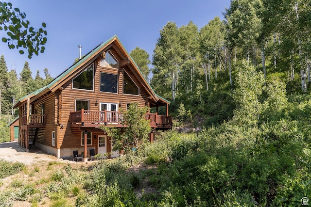 1796 W Tollgate Canyon Rd, Wanship, UT 84017 - back of house with a deck