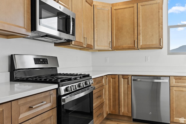 2162 W 320 S Unit 51, Hurricane, UT 84737 - kitchen with stainless steel appliances, light countertops, and light wood-style floors