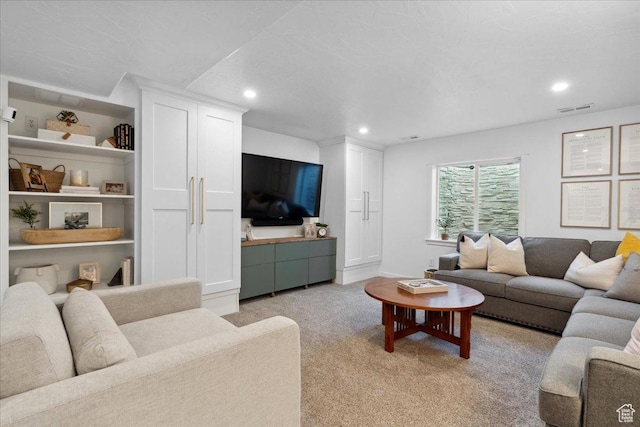 1128 E Bearing Dr S, Saratoga Springs, UT 84045 - living area with light carpet and recessed lighting