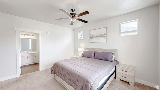 3715 W 1480 N Unit 303, Lehi, UT 84043 - bedroom featuring light carpet, ensuite bath, and ceiling fan