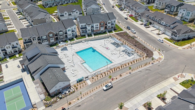 3715 W 1480 N Unit 303, Lehi, UT 84043 - aerial view of residential area with a pool