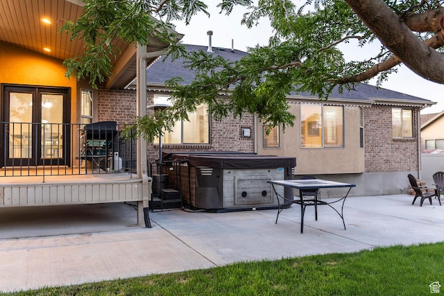 5689 W Sandy Stone Cir S, South Jordan, UT 84009 - view of patio featuring a hot tub