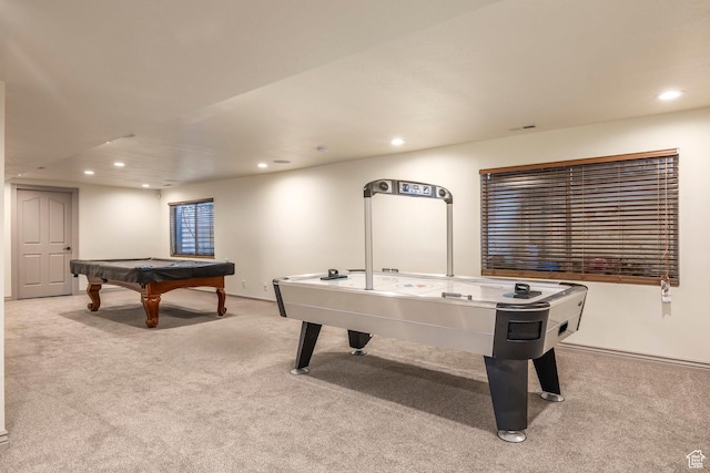 5689 W Sandy Stone Cir S, South Jordan, UT 84009 - rec room with carpet, recessed lighting, and billiards