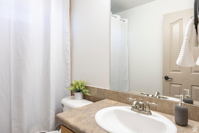 5689 W Sandy Stone Cir S, South Jordan, UT 84009 - full bathroom with vanity and a shower with shower curtain