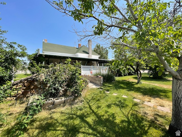 12 S Main, Holden, UT 84636 - view of green lawn with covered porch