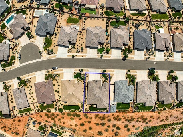 621 N Sage Hen Dr, Washington, UT 84780 - aerial view of residential area featuring property parcel outlined