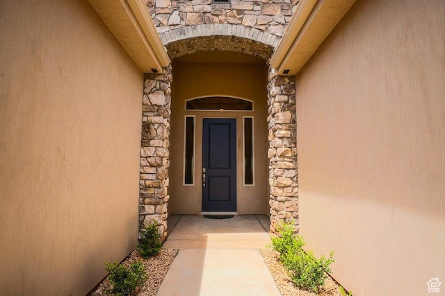 621 N Sage Hen Dr, Washington, UT 84780 - entrance to property with stone siding and stucco siding
