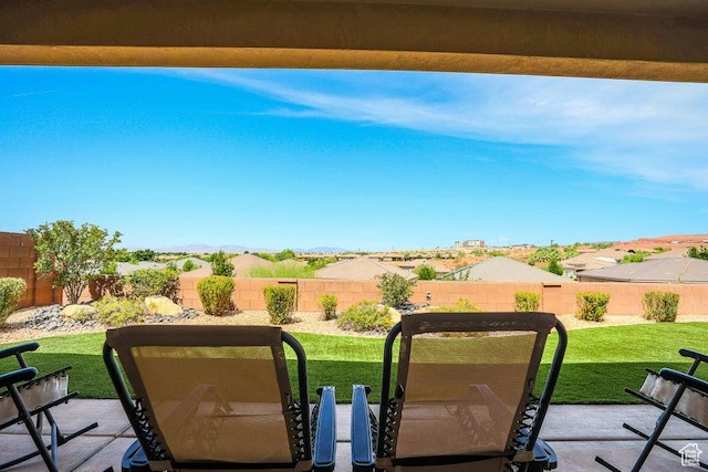 621 N Sage Hen Dr, Washington, UT 84780 - fenced backyard with a patio