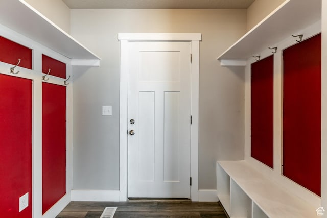 4567 W Breezy Meadow Dr, Herriman, UT 84096 - mudroom featuring dark wood finished floors