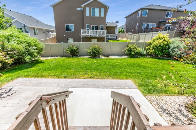 4567 W Breezy Meadow Dr, Herriman, UT 84096 - fenced backyard with a patio and a residential view