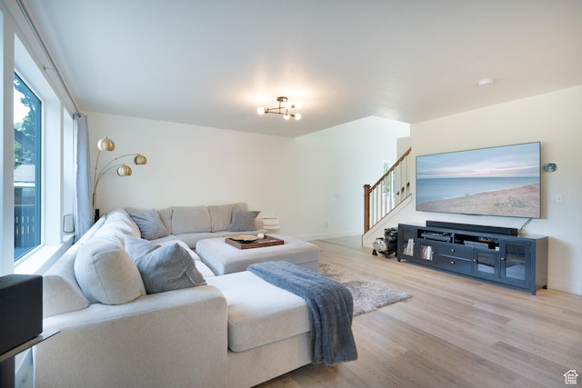 1065 W 200 N, Provo, UT 84601 - living room with wood finished floors and stairs