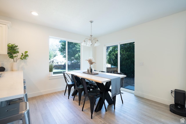 1065 W 200 N, Provo, UT 84601 - dining area with a chandelier, light wood-style floors, and recessed lighting