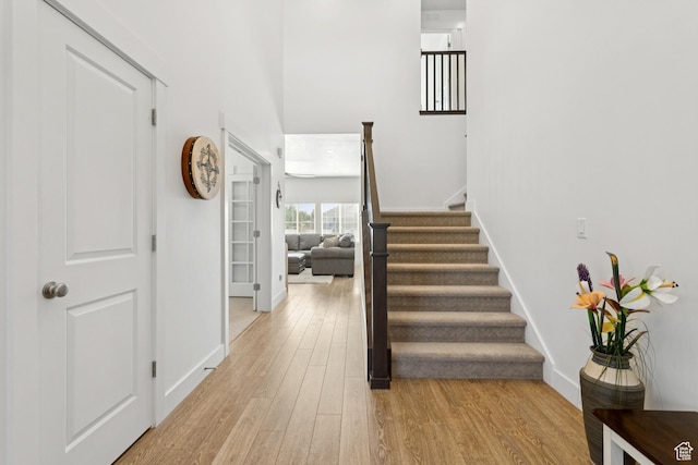 319 S 300 E, Midway, UT 84049 - staircase with wood finished floors and baseboards