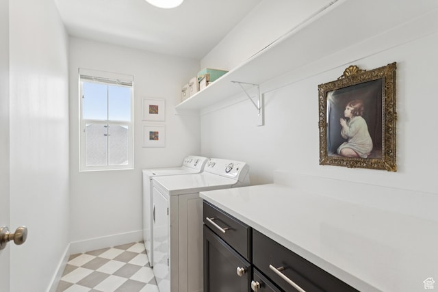 319 S 300 E, Midway, UT 84049 - laundry room with washer and dryer, cabinet space, and light flooring