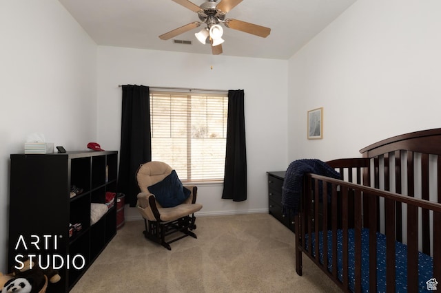1183 N Canyon Meadow Dr E Unit 9, Provo, UT 84606 - carpeted bedroom with a crib and a ceiling fan