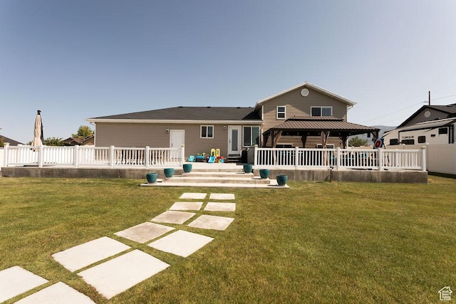 1285 W 1100 N, Farr West, UT 84404 - rear view of house with a gazebo and a yard