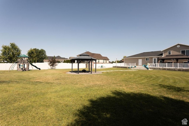 1285 W 1100 N, Farr West, UT 84404 - fenced backyard featuring a gazebo
