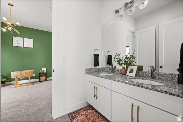 4753 W Mossley Dr, Herriman, UT 84096 - full bath with double vanity and baseboards
