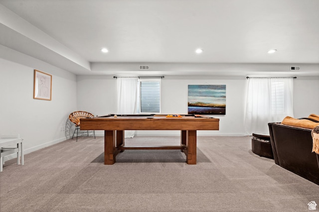 4753 W Mossley Dr, Herriman, UT 84096 - recreation room featuring light carpet and recessed lighting