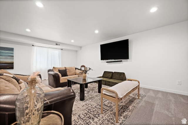 4753 W Mossley Dr, Herriman, UT 84096 - living area featuring recessed lighting and carpet floors