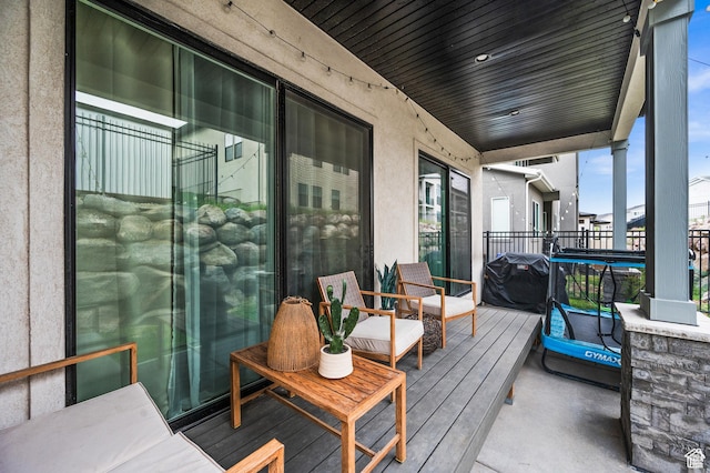 4753 W Mossley Dr, Herriman, UT 84096 - balcony featuring a grill