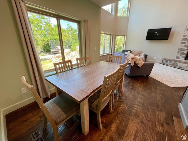 12768 S Whisper Bend Dr E, Draper, UT 84020 - dining area with dark wood finished floors