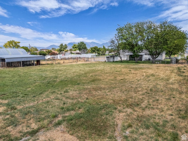 12580 S Janice Dr, Riverton, UT 84065 - view of yard with a mountain view and an outbuilding