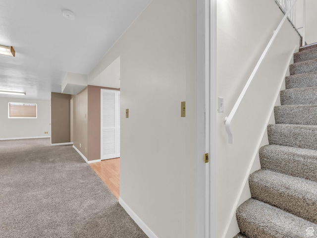 12580 S Janice Dr, Riverton, UT 84065 - staircase featuring carpet floors and baseboards