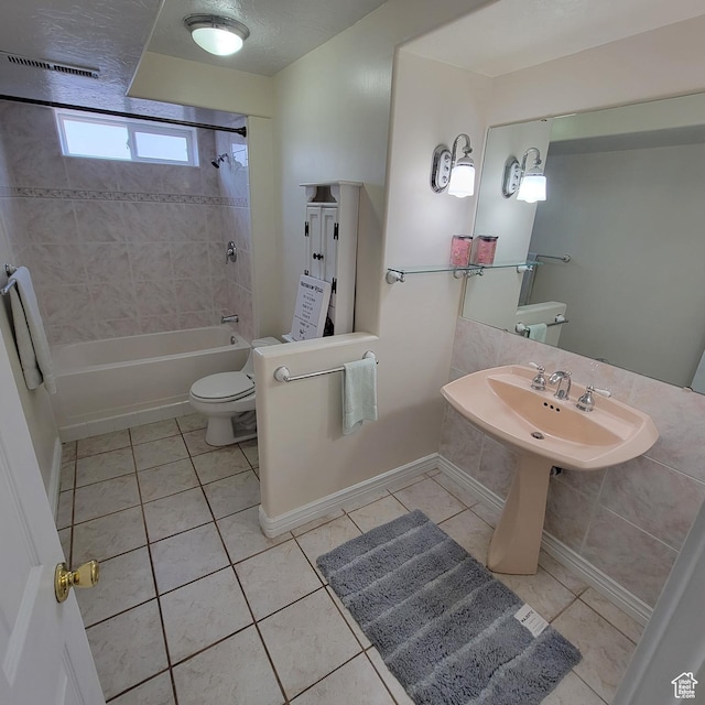 5272 S 1035 E, South Ogden, UT 84403 - bathroom with tile patterned floors and washtub / shower combination
