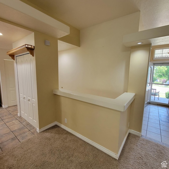 5272 S 1035 E, South Ogden, UT 84403 - hall with tile patterned flooring, carpet floors, and recessed lighting