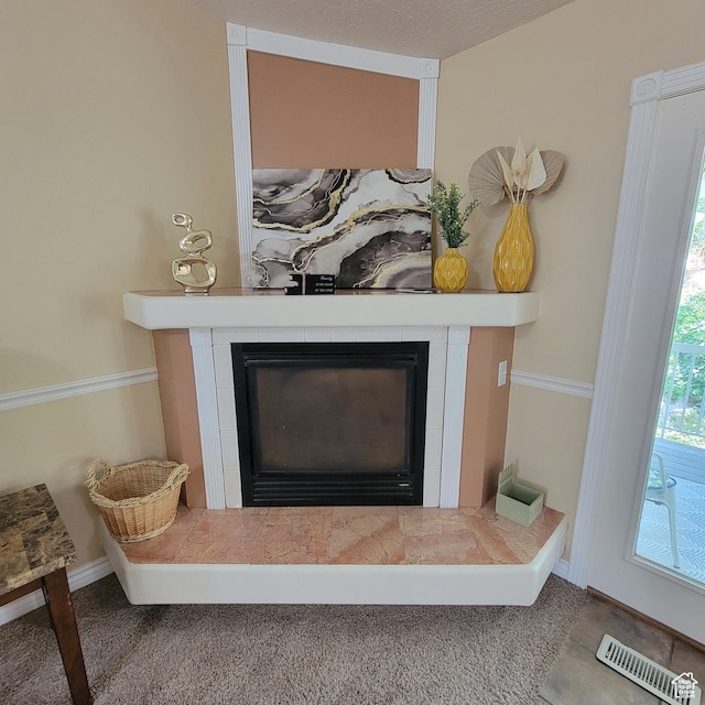 5272 S 1035 E, South Ogden, UT 84403 - detailed view of a fireplace and carpet flooring