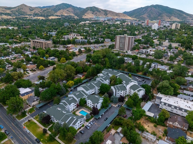 531 S 900 E Unit B3, Salt Lake City, UT 84102 - aerial view of property's location featuring a mountain backdrop and nearby urban area