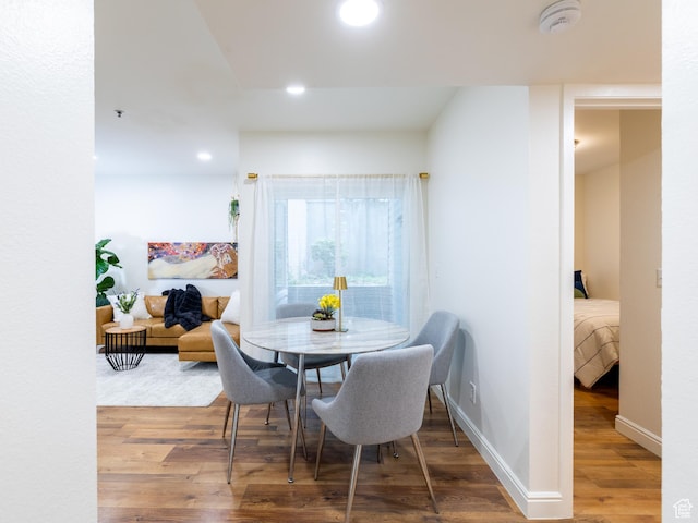 531 S 900 E Unit B3, Salt Lake City, UT 84102 - dining room with wood finished floors and recessed lighting