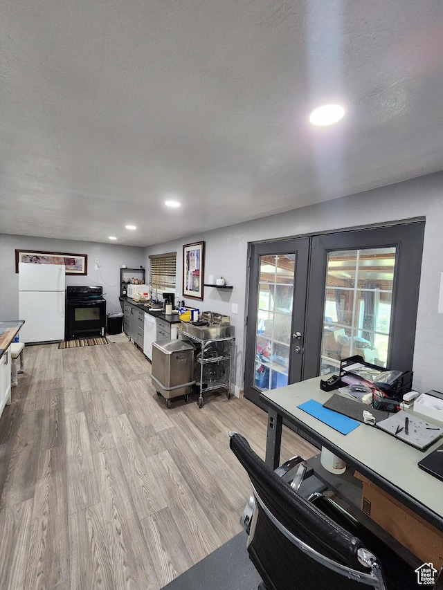 6319 W 13400 S, Herriman, UT 84096 - office with light wood finished floors, recessed lighting, and french doors