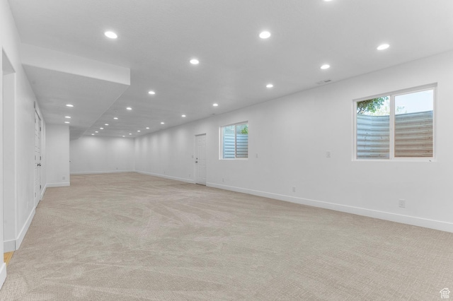 13703 S Blayde Dr, Herriman, UT 84096 - empty room with light colored carpet and recessed lighting