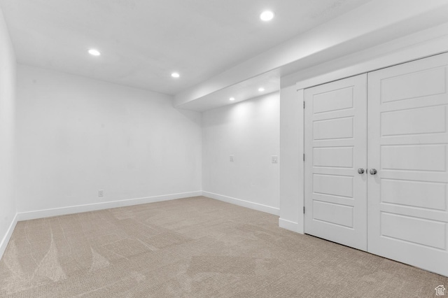13703 S Blayde Dr, Herriman, UT 84096 - finished basement featuring recessed lighting and carpet flooring