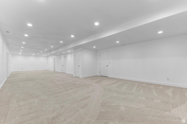 13703 S Blayde Dr, Herriman, UT 84096 - basement featuring recessed lighting and light carpet