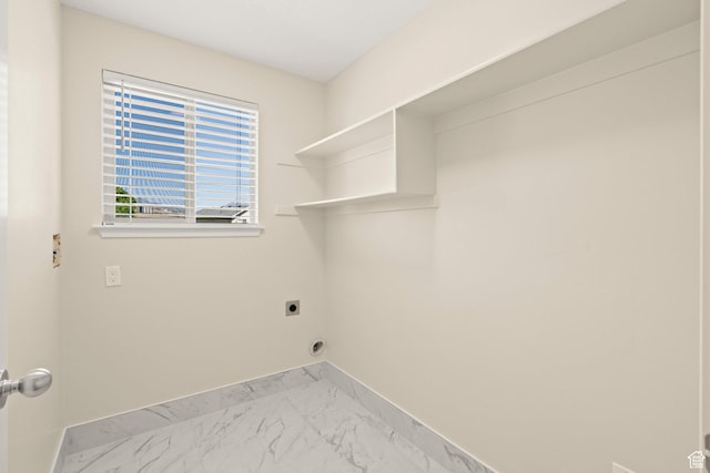 4012 N Bounty Cv W, Lehi, UT 84043 - washroom featuring electric dryer hookup and light marble finish flooring