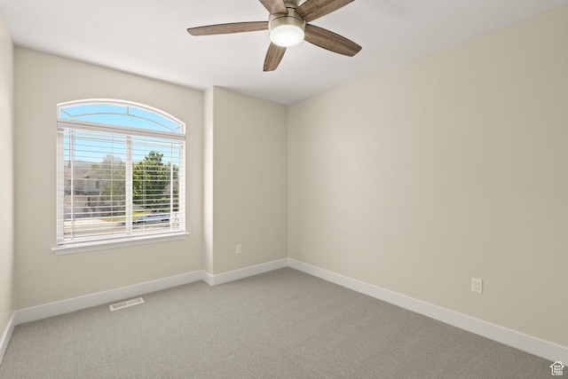 4012 N Bounty Cv W, Lehi, UT 84043 - unfurnished room with light carpet and ceiling fan