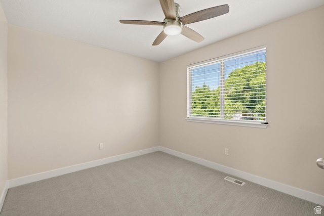 4012 N Bounty Cv W, Lehi, UT 84043 - empty room with light carpet and ceiling fan