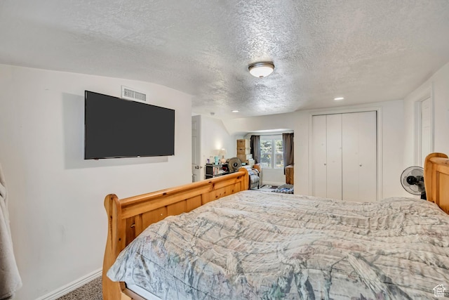 3981 S 500 E, Millcreek, UT 84107 - bedroom with a textured ceiling, a closet, carpet floors, and recessed lighting