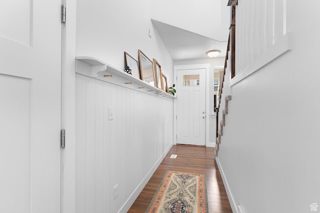 4925 E Breezy Patch Rd, Eagle Mountain, UT 84005 - doorway featuring wood finished floors and baseboards