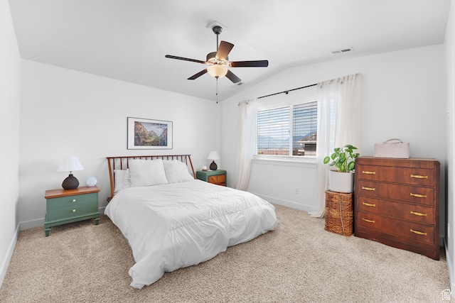 4925 E Breezy Patch Rd, Eagle Mountain, UT 84005 - carpeted bedroom featuring lofted ceiling and ceiling fan