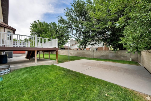 1604 W Roenewood Cir S, Taylorsville, UT 84123 - view of yard featuring a patio and a wooden deck