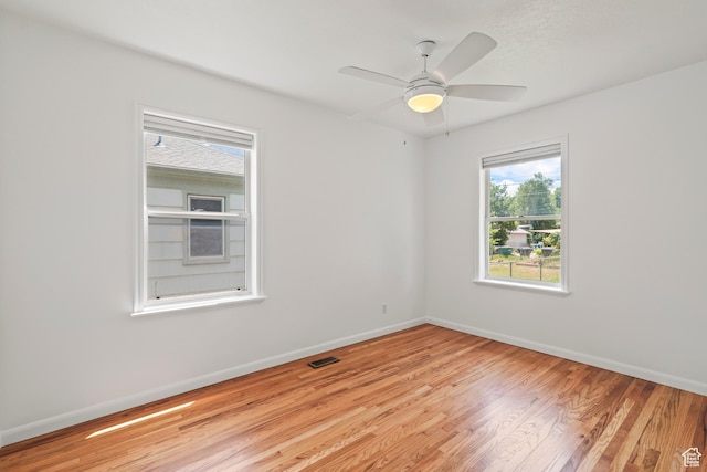 722 E 50 S, Provo, UT 84606 - spare room featuring light wood-type flooring and ceiling fan
