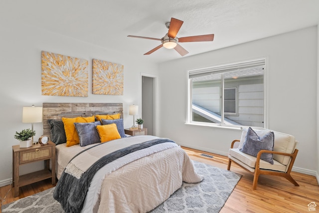 722 E 50 S, Provo, UT 84606 - bedroom featuring wood finished floors and ceiling fan