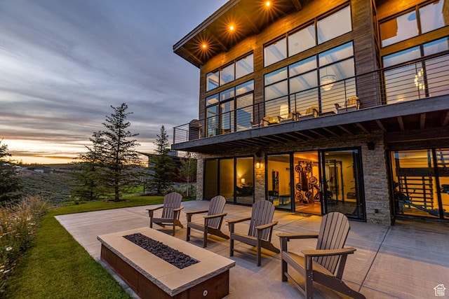 6423 Golden Bear Loop Unit 5, Park City, UT 84098 - patio / terrace featuring an outdoor fire pit and a patio area