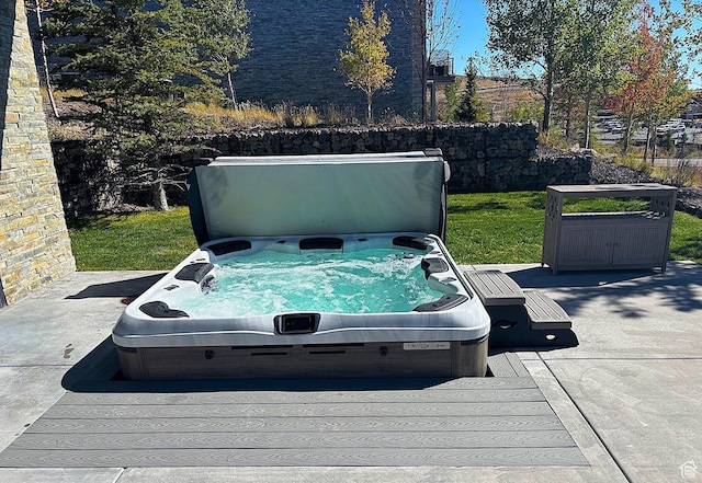 6423 Golden Bear Loop Unit 5, Park City, UT 84098 - wooden terrace featuring a covered hot tub