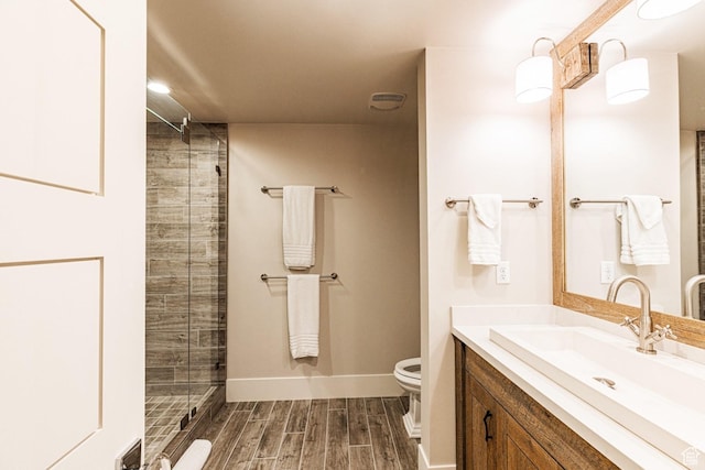 6423 Golden Bear Loop Unit 5, Park City, UT 84098 - full bath featuring vanity, a shower stall, and wood tiled floors